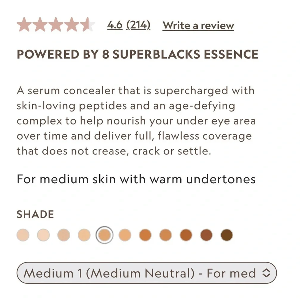 Yensa MEDIUM 1 Super Serum Silk Concealer | NEW | Medium Neutral